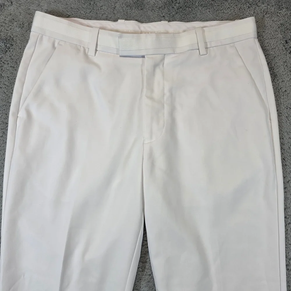 G/FORE Golf Pants Mens 33x29 White Performance Twill Straight Trousers Preppy